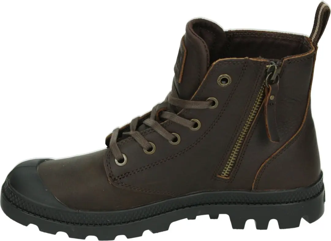 Palladium Pampa Zip Leather Ess Herenlaarzen - Bison