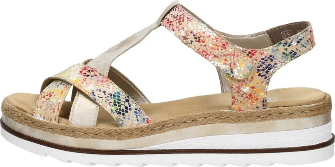 Rieker Sandalen Plat Sandalen Plat - beige - Maat 42 - afbeelding 2 van 6