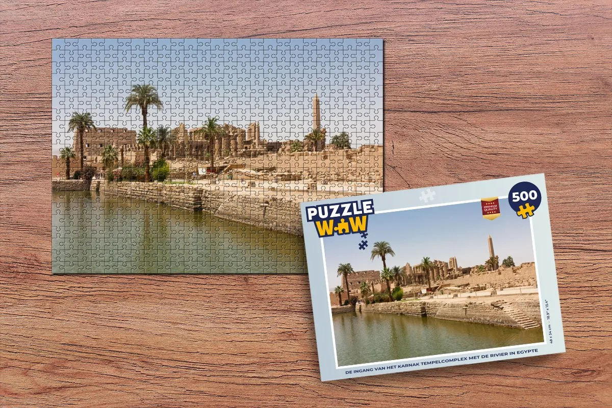 PuzzleWow Legpuzzel Karnak Tempelcomplex Egypte 500 Stuks - Multicolor