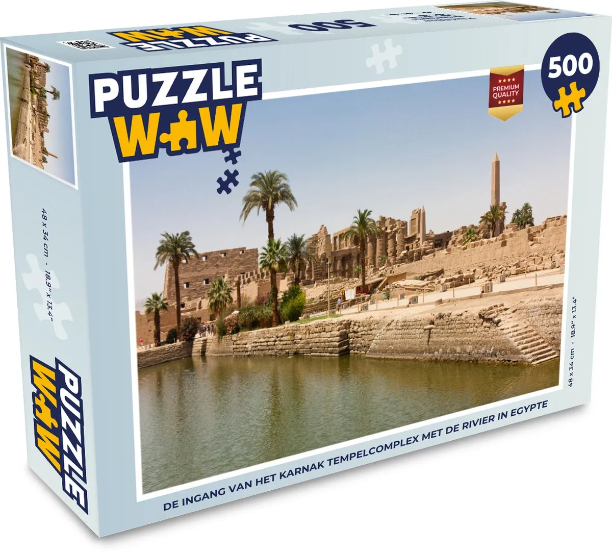 PuzzleWow Legpuzzel Karnak Tempelcomplex Egypte 500 Stuks - Multicolor