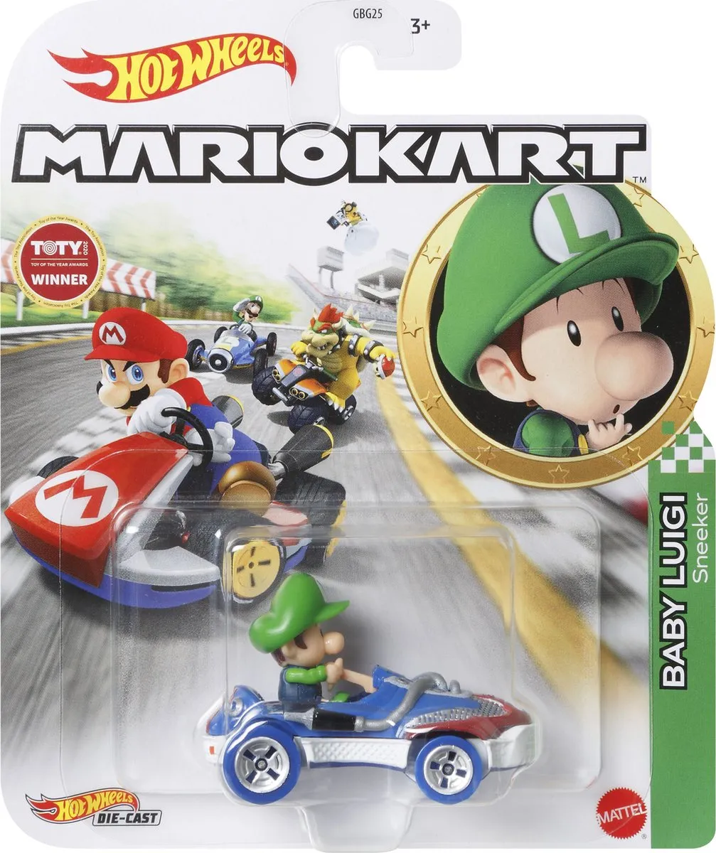 Hot Wheels Mario Kart Baby Luigi 1:64