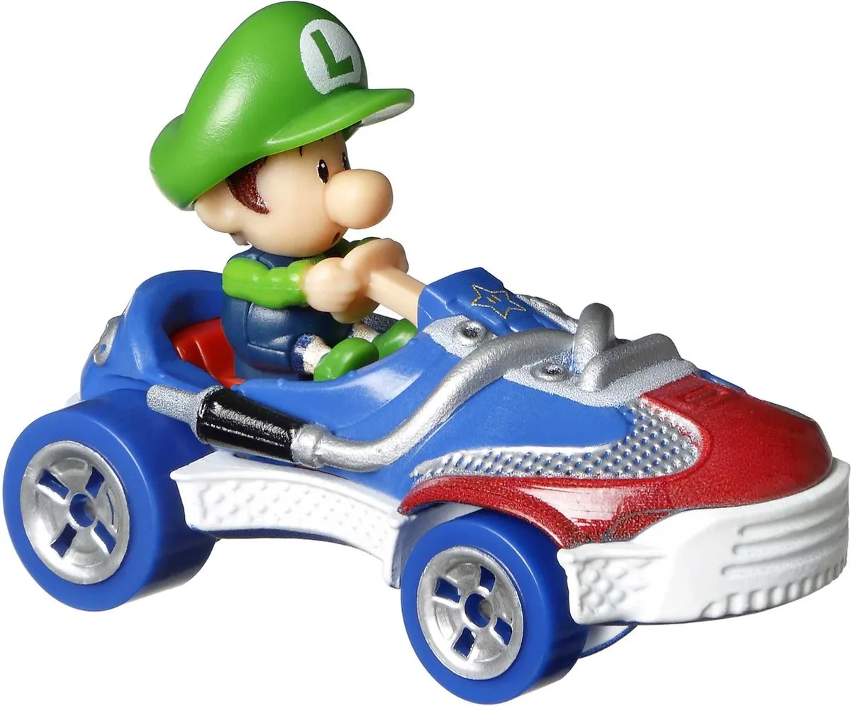 Hot Wheels Mario Kart Baby Luigi 1:64 - HDB28-LA10