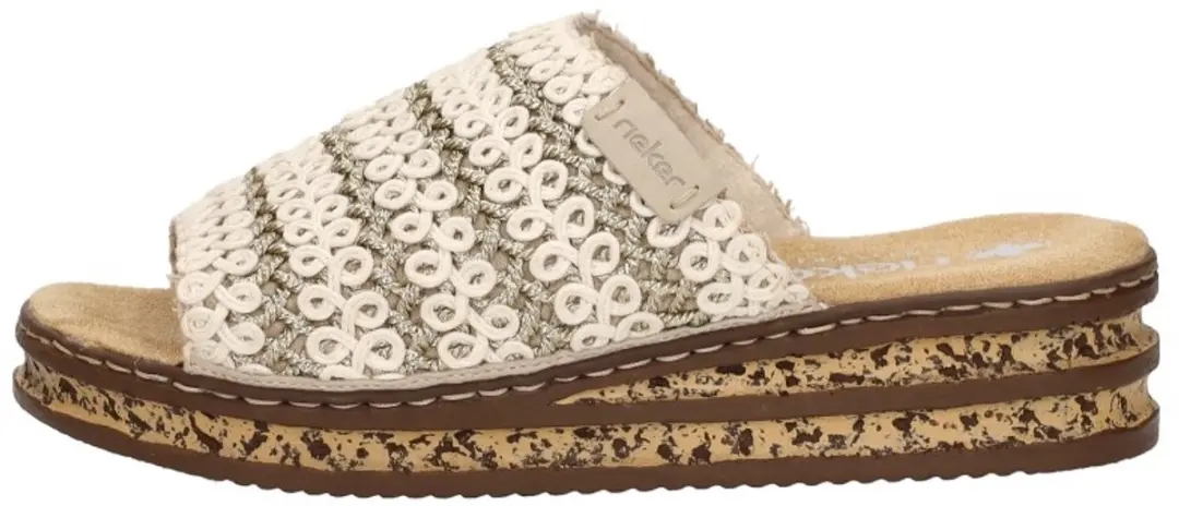 Rieker Open Teen Slipper - Beige - Maat 36 - afbeelding 3 van 6