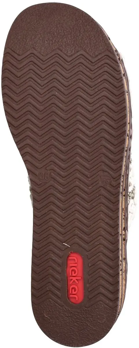 Rieker Open Teen Slipper - Beige - Maat 36 - afbeelding 5 van 6