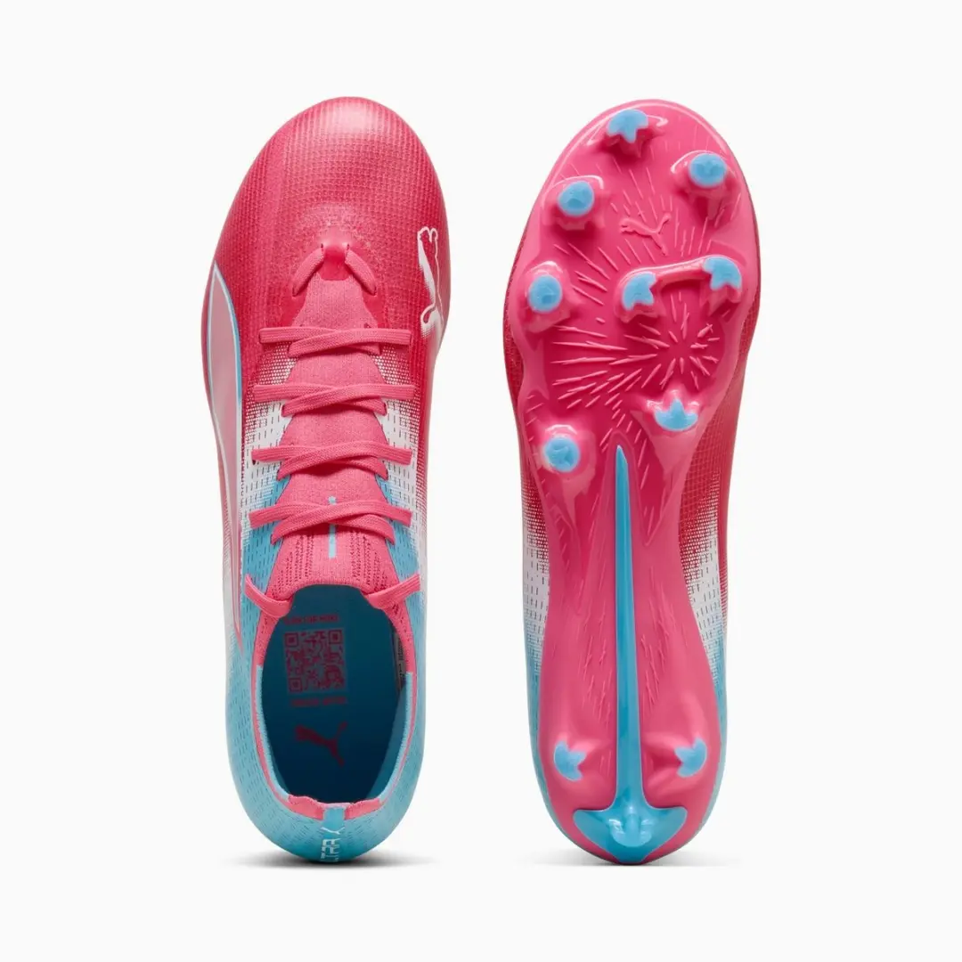PUMA ULTRA 6 MATCH RE-CHARGE FG/AG Voetbalschoenen - Blauw/Rood - Maat 42