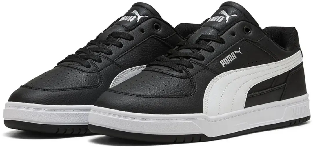 PUMA Caven III Unisex Sneakers - Zwart/Wit/Zilver - afbeelding 3 van 6