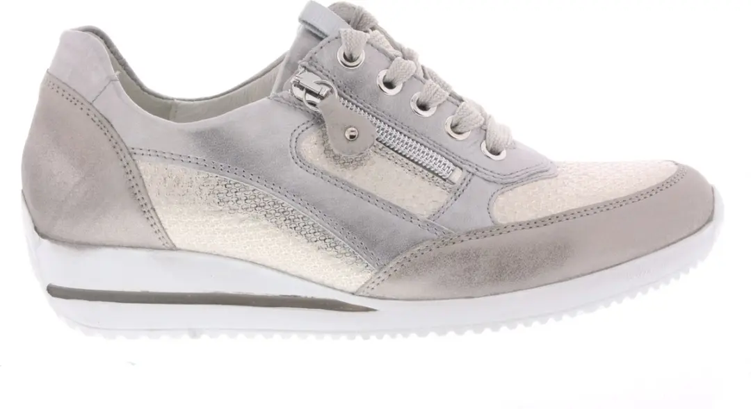 Dames Veterschoenen Waldlaufer Himona Stein Taupe Platina