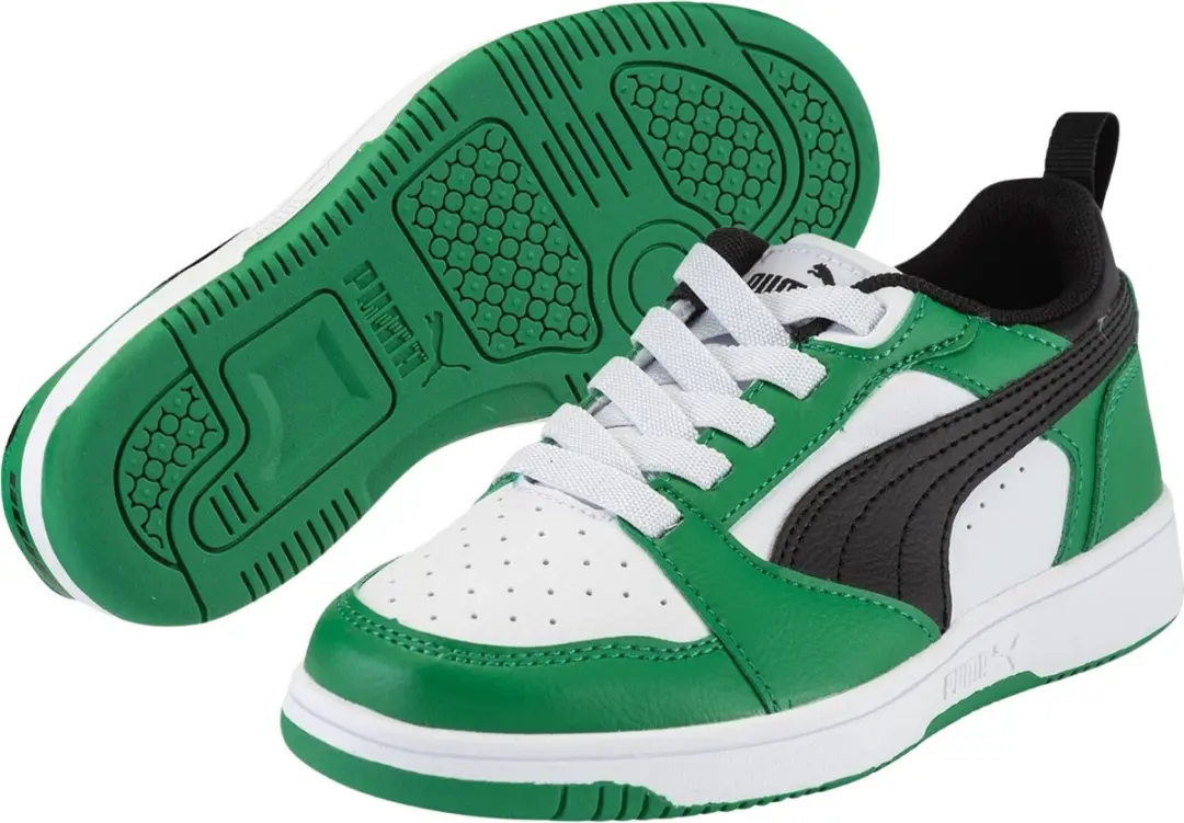 PUMA Puma Rebound V6 Lo AC PS FALSE Sneakers - PUMA White-PUMA Black-Archive Green - afbeelding 3 van 6