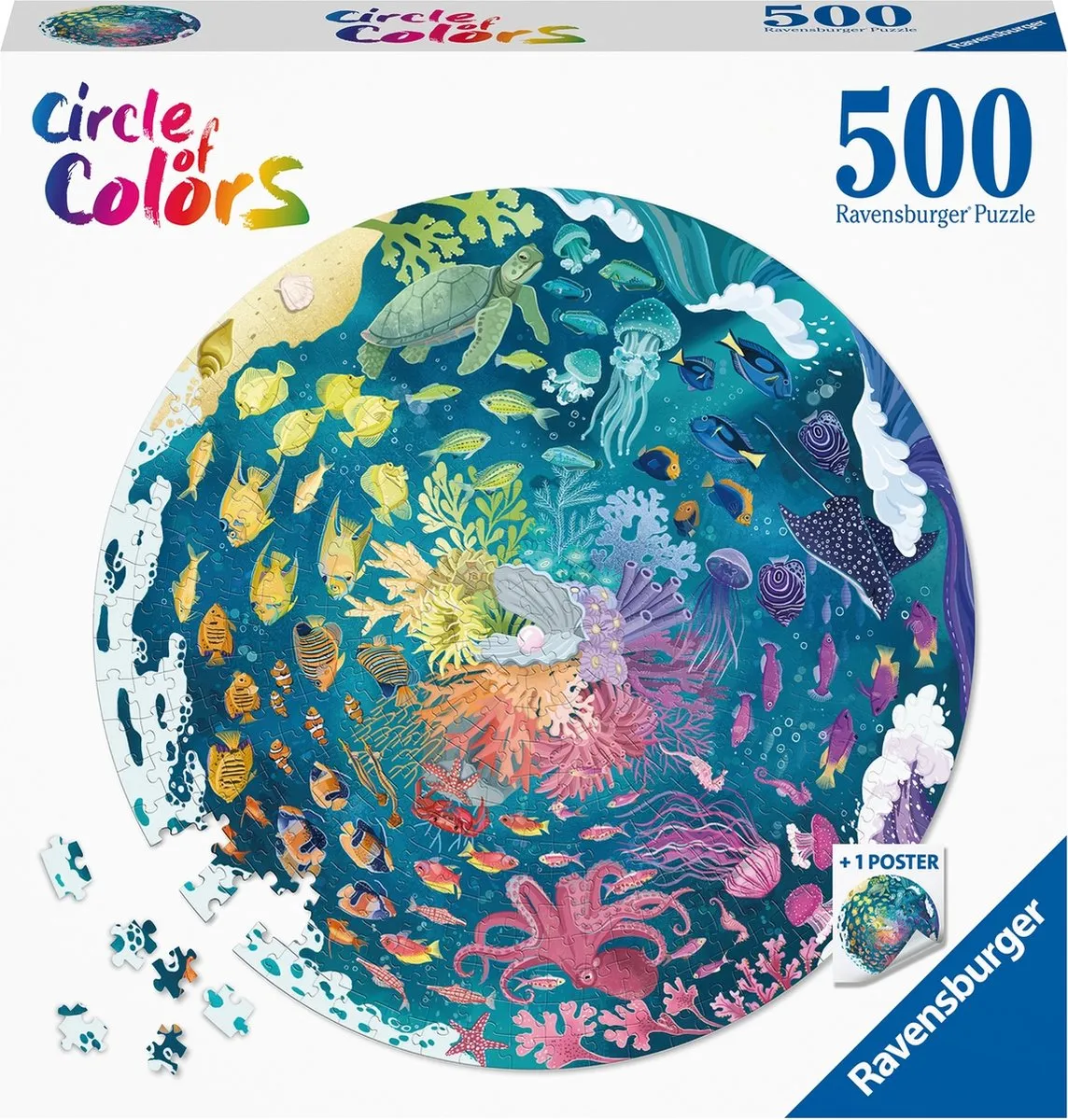 Ravensburger Round Puzzle Circle of Colors 500 Stuks - Multicolor