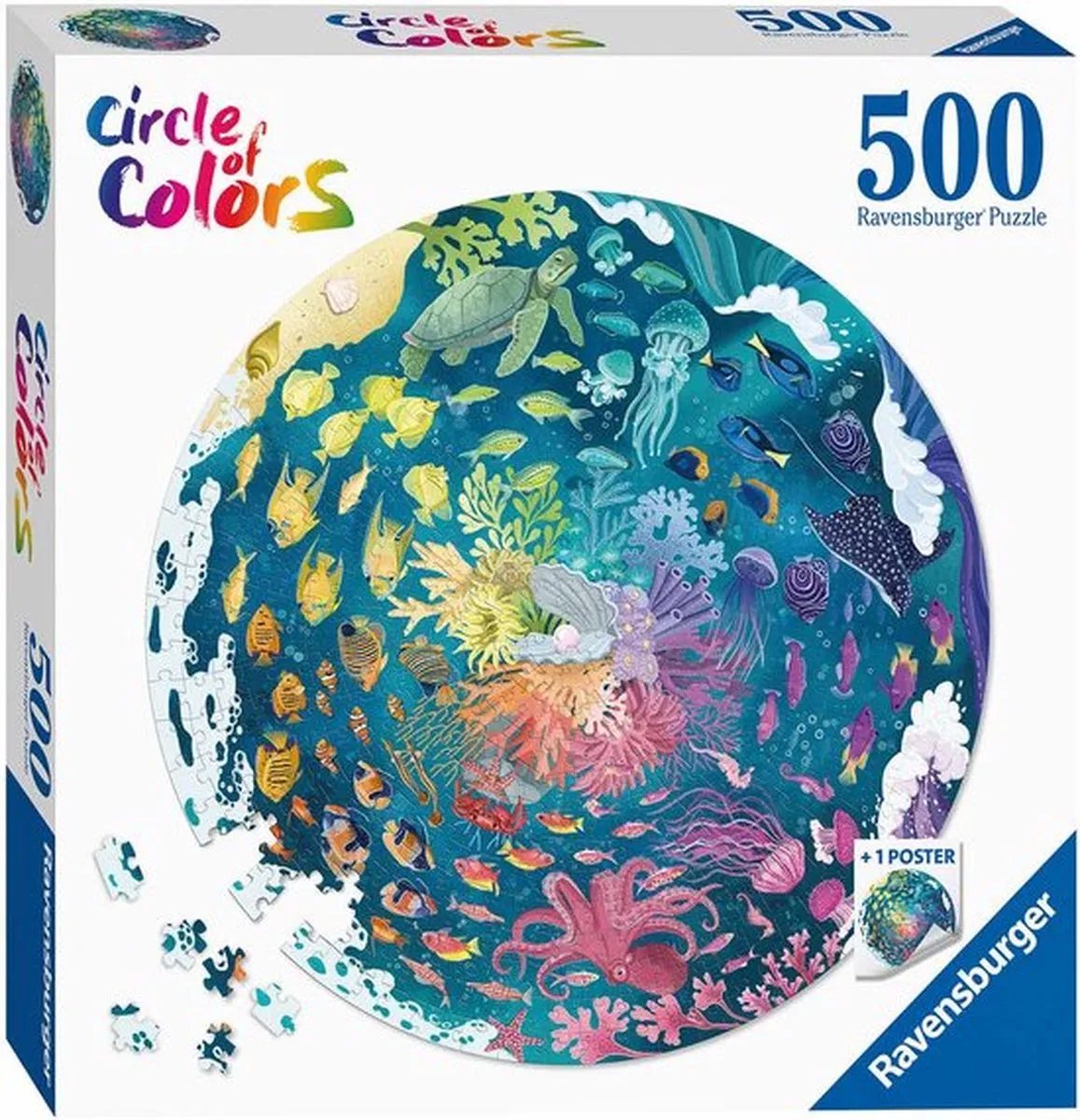 Ravensburger Round Puzzle Circle of Colors 500 Stuks - Multicolor