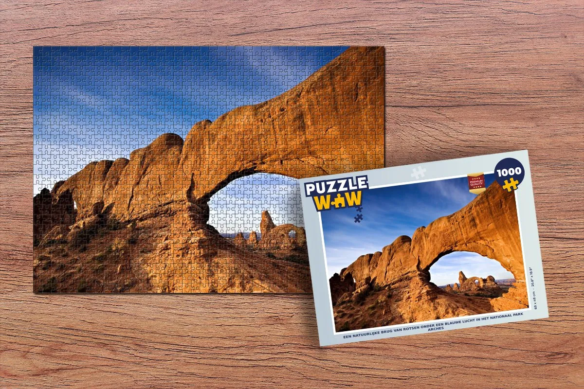 PuzzleWow Legpuzzel Arches Nationaal Park 1000 Stuks - Multicolor