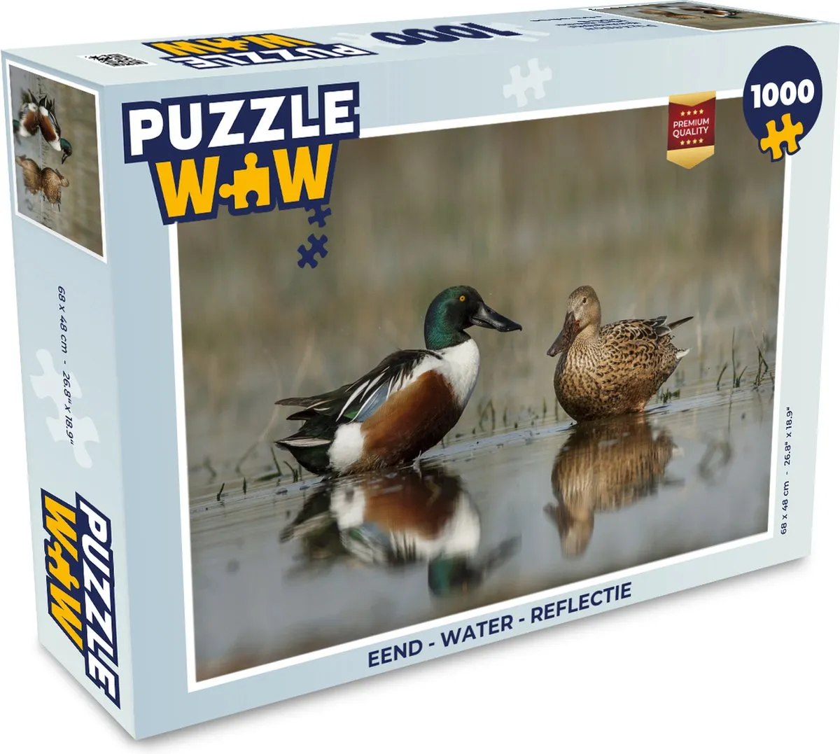 PuzzleWow Water Reflectie Legpuzzel 1000 Stuks - Multicolor