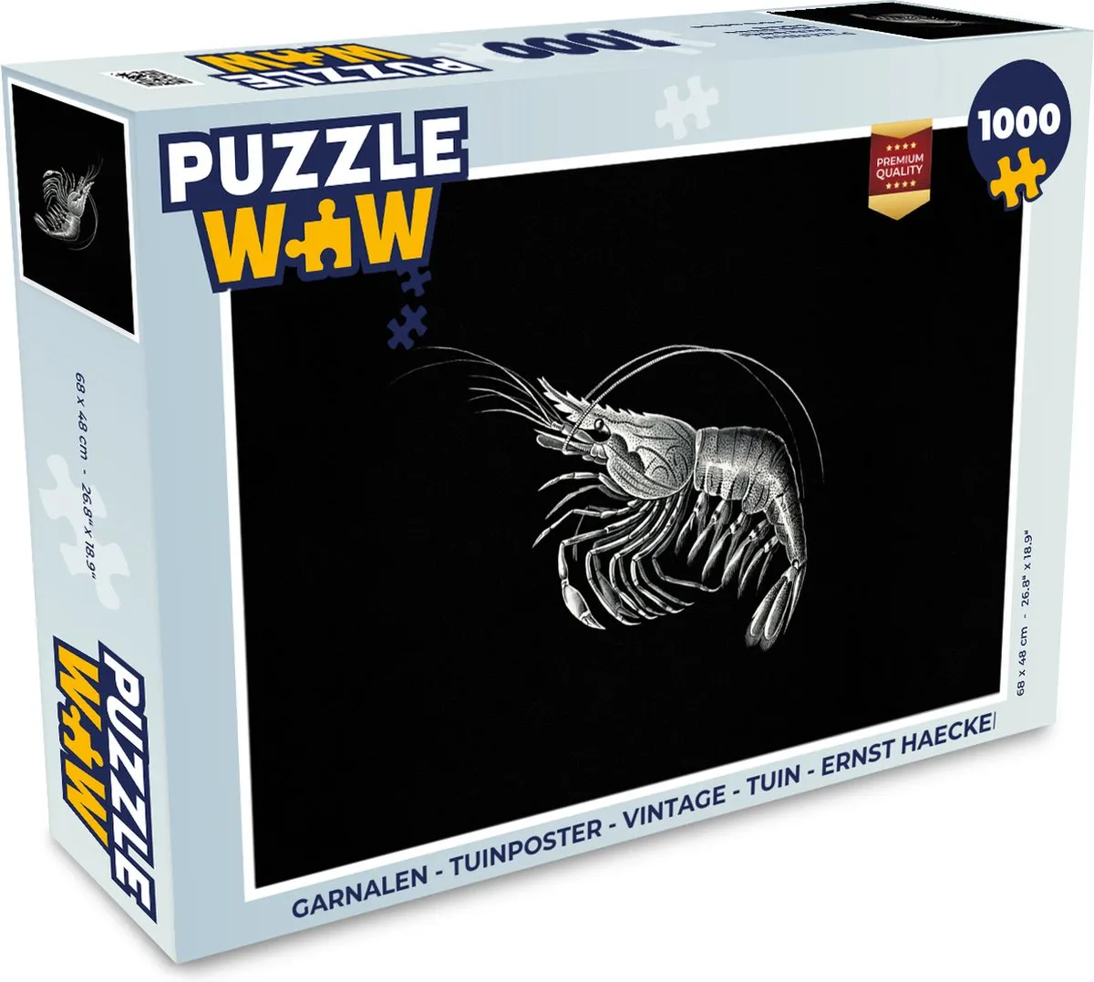 PuzzleWow Ernst Haeckel Vintage Dieren Legpuzzel 1000 Stuks - Multicolor