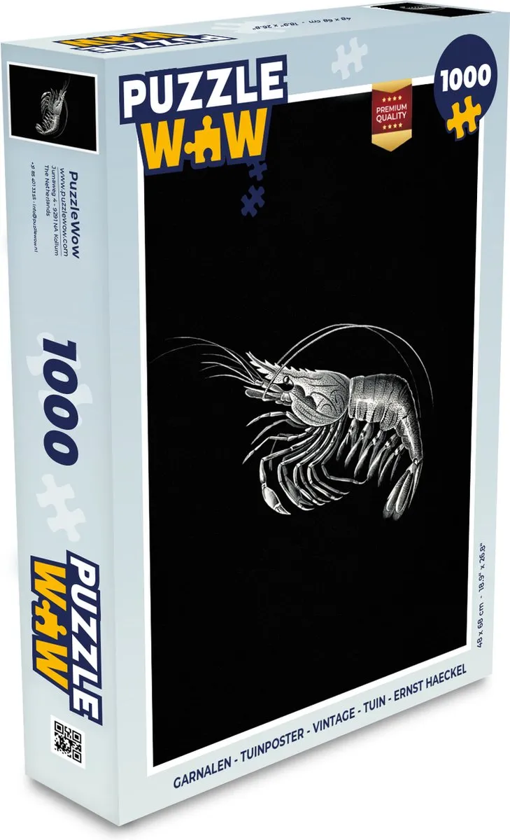 PuzzleWow Ernst Haeckel Vintage Dieren Legpuzzel 1000 Stuks - Multicolor