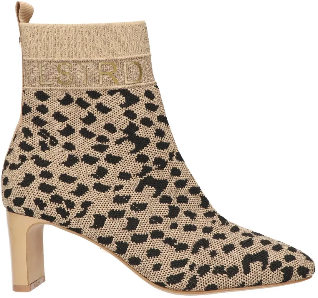 La Strada Enkellaars Leopard Knitted - 38