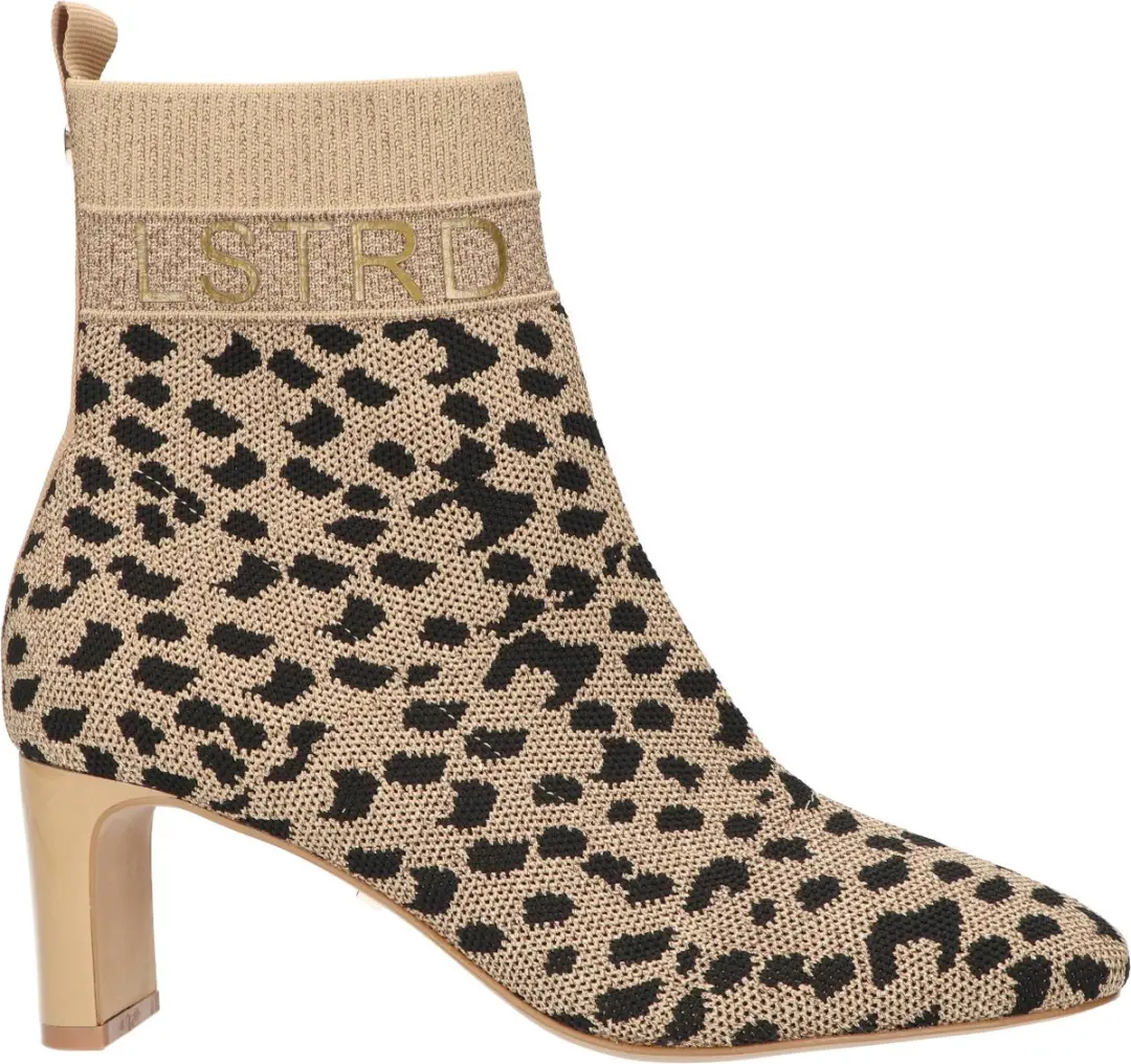 La Strada Enkellaars Leopard Knitted