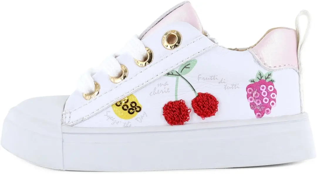 Shoesme Witte Sneaker White Fruits - Meisjes - Maat 27