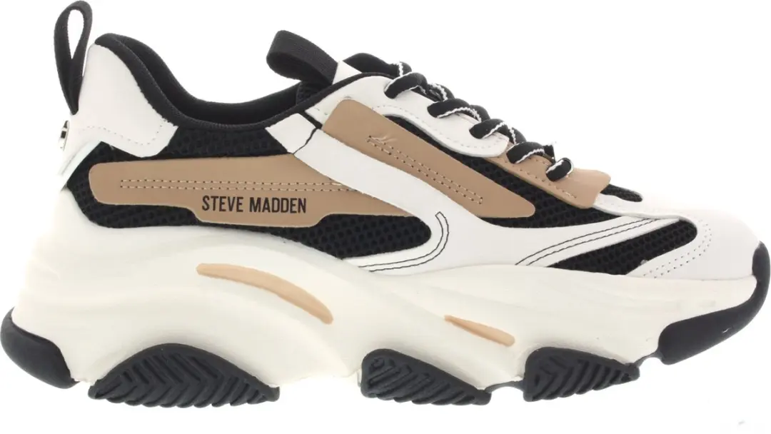 Dames Sneakers Steve Madden Possesion-e Black/tan Zwart