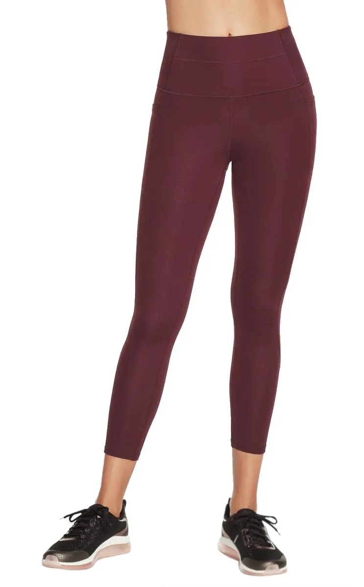 Skechers Go Walk High Waisted 7/8 Legging, Vrouwen, Purper, Leggings, maat: M