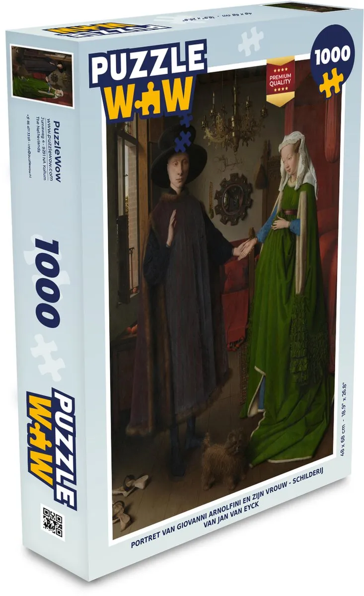 PuzzleWow Legpuzzel Giovanni Arnolfini 1000 Stuks
