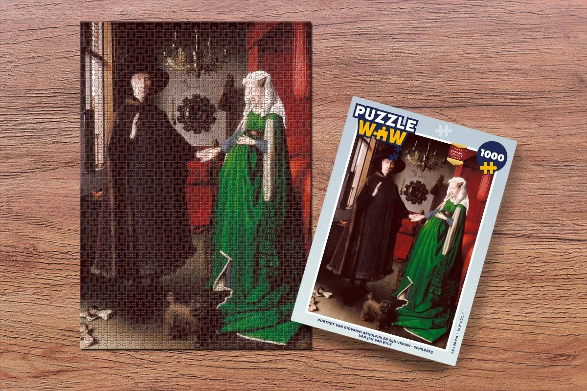 PuzzleWow Legpuzzel Giovanni Arnolfini 1000 Stuks - Multicolor