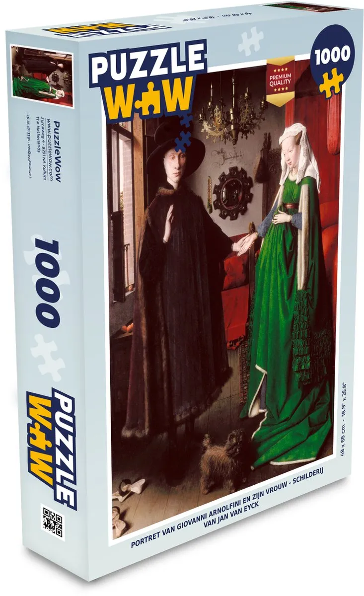 PuzzleWow Legpuzzel Giovanni Arnolfini 1000 Stuks - Multicolor