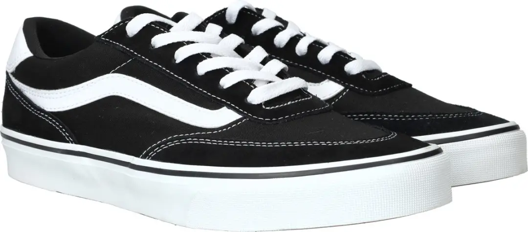 Vans Brooklyn LS Suede/Canvas Sneakers - Zwart/Wit