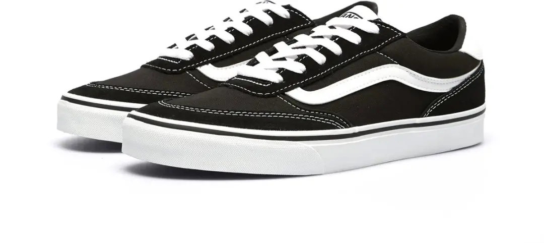Vans Brooklyn LS Suede/Canvas Sneakers - Zwart/Wit