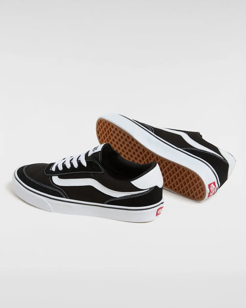 Vans Brooklyn LS Suede/Canvas Sneakers - Zwart/Wit