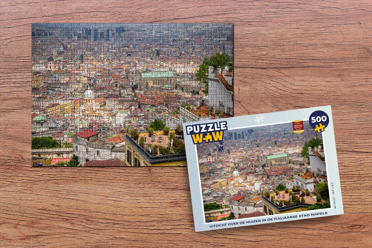PuzzleWow Napels Legpuzzel 500 Stuks - Multicolor
