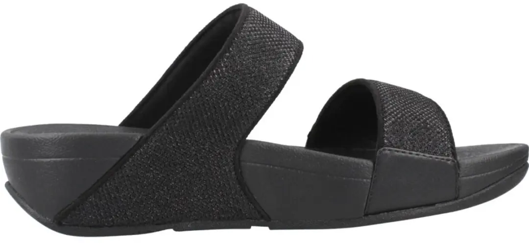 FitFlop Lulu Shimmerglitz Slides - Dames - Zwart