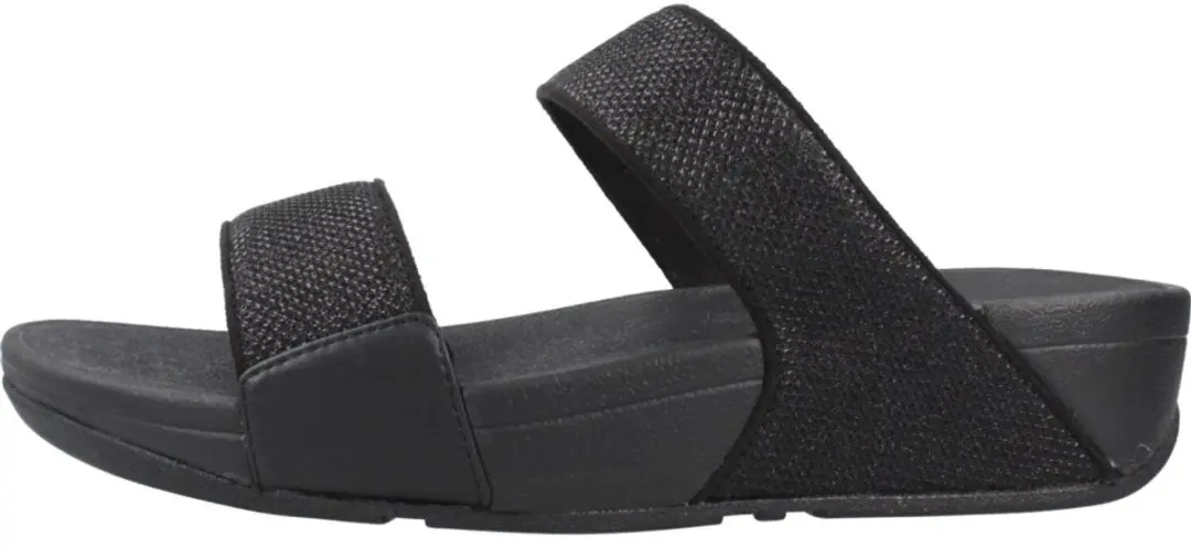 FitFlop Lulu Shimmerglitz Slides - Dames - Zwart