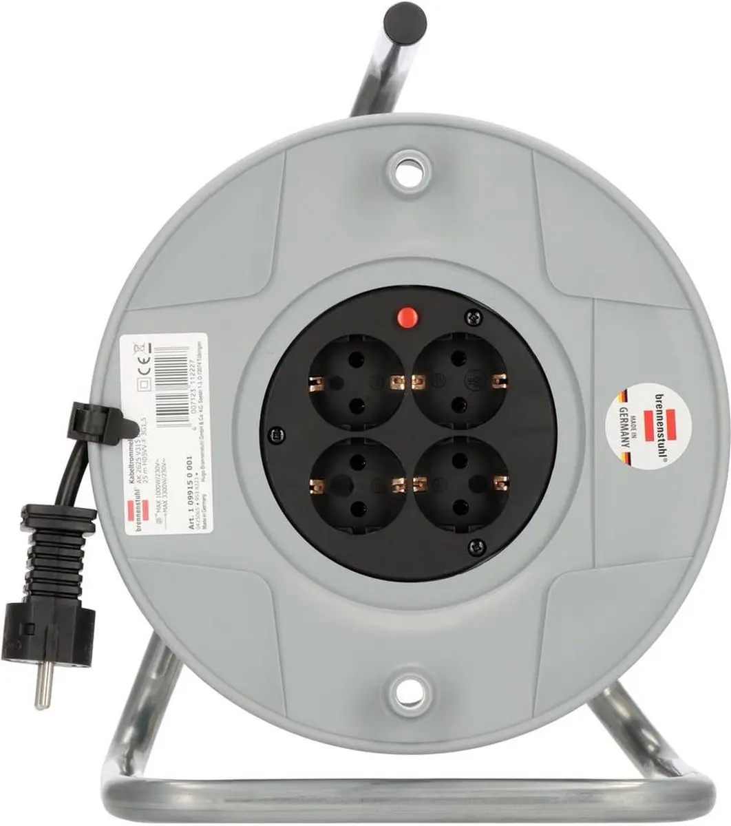 Brennenstuhl AK 260 Kabelhaspel 25m 3G1,5 - Zwart