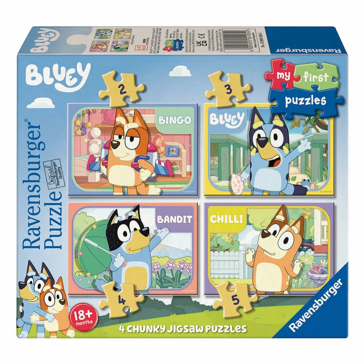 Ravensburger Bluey Kinderpuzzel 17 Stuks - 19-delig Meerkleurig