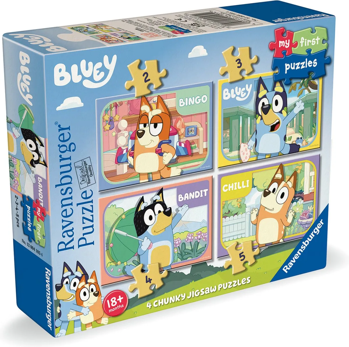 Ravensburger Bluey Kinderpuzzel 17 Stuks - 19-delig Meerkleurig