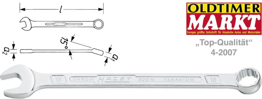 Hazet 600N-19 Ring-steeksleutel 19mm