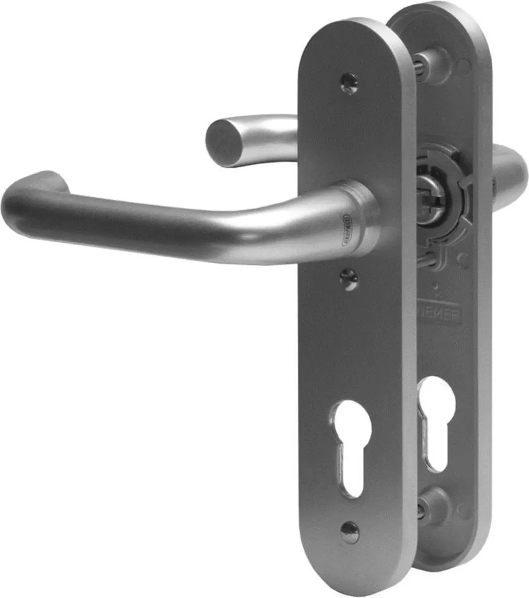 Nemef Deurkrukgarnituur F1 3253 WC - 8x72mm - Aluminium - afbeelding 5 van 6
