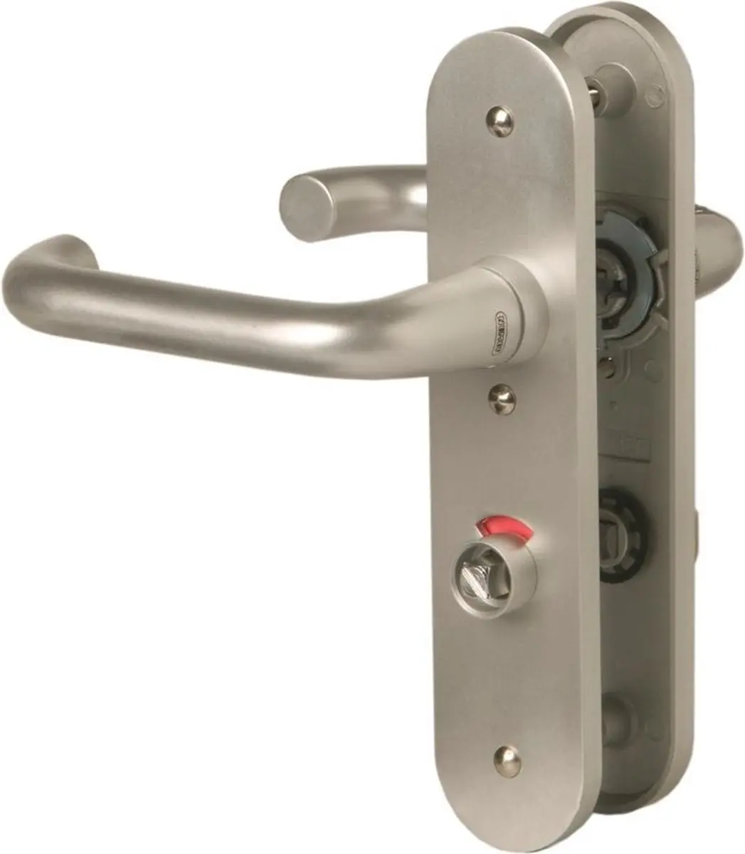 Nemef Deurkrukgarnituur F1 3253 WC - 8x72mm - Aluminium - afbeelding 6 van 6