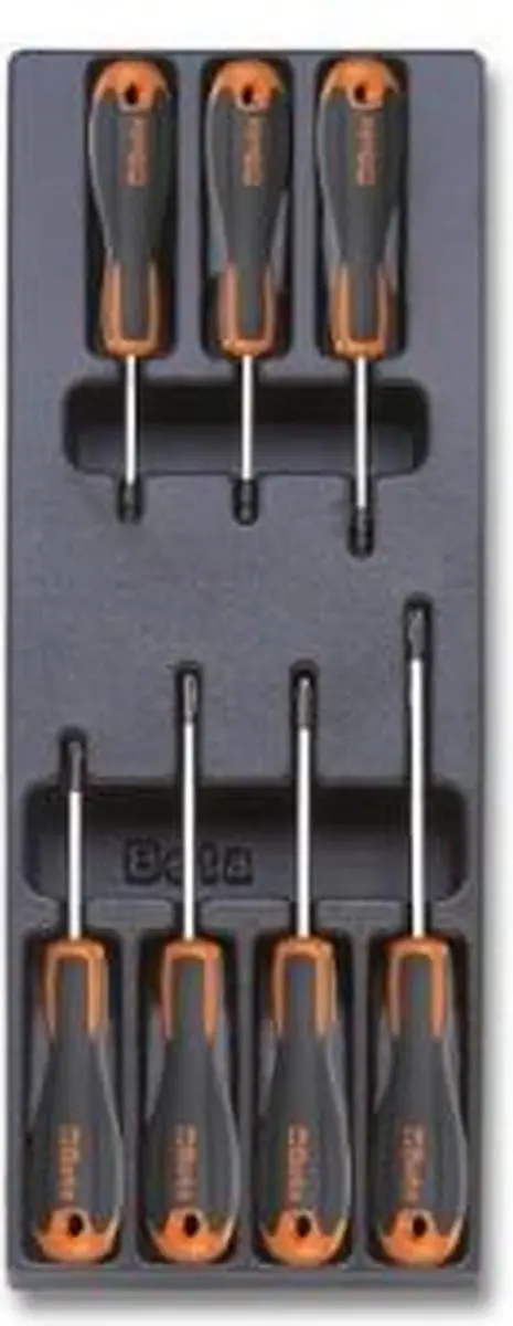 Beta harde voorgevormde inlegbak met Beta Evox schroevendraaiers met Torx® prof