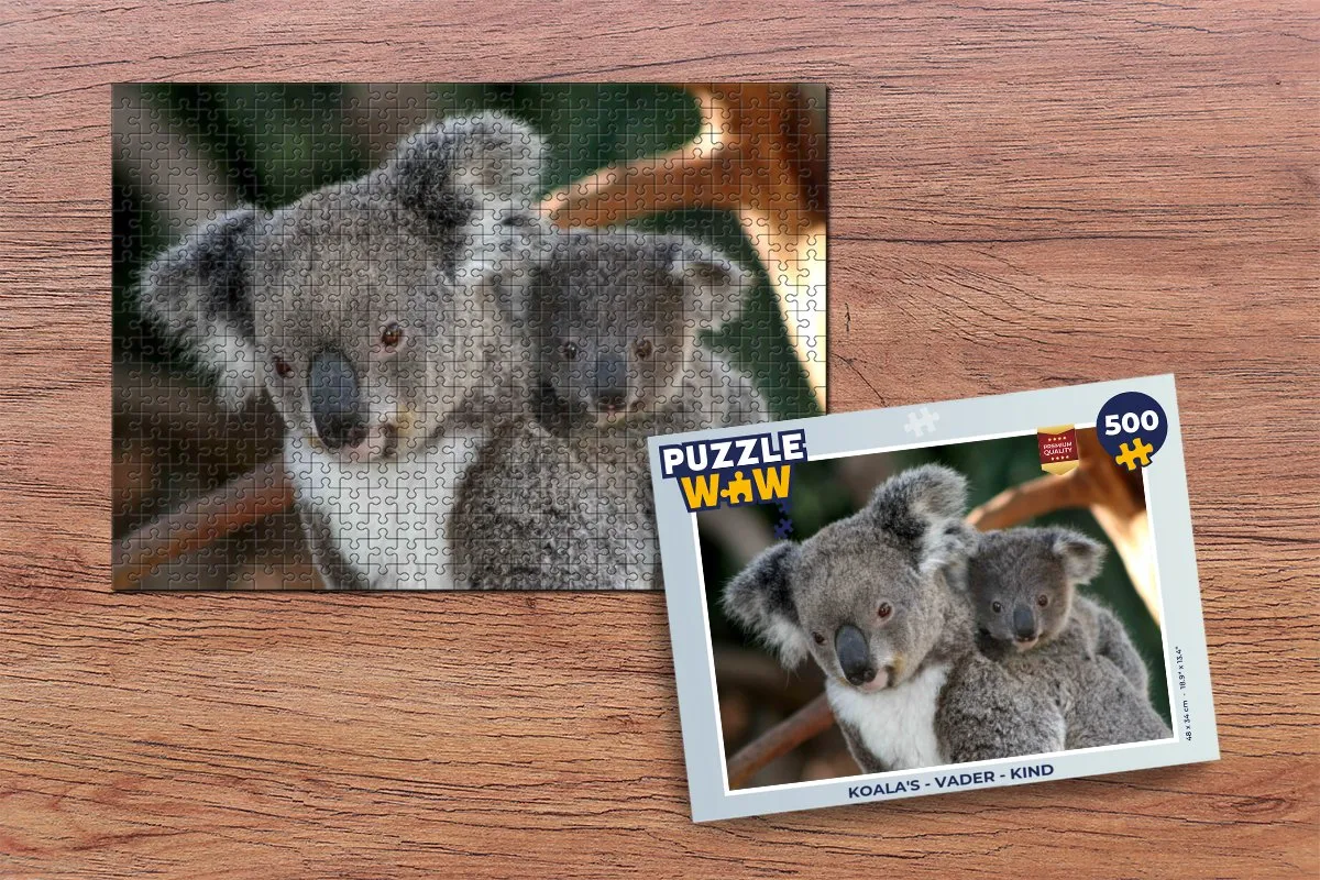 PuzzleWow Koala's Legpuzzel 500 Stuks - Multicolor