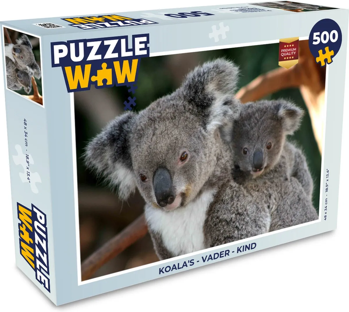 PuzzleWow Koala's Legpuzzel 500 Stuks - Multicolor