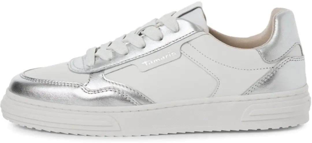 Tamaris 1-23617-42 941 Dames Lage Sneaker Damesschoenen M2361742 Wit/Zilver