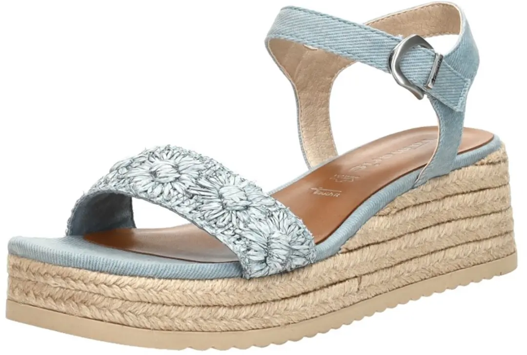 Tamaris Sandalen Touwzool Sandalen Touwzool - Licht blauw - Maat 38 - afbeelding 3 van 6