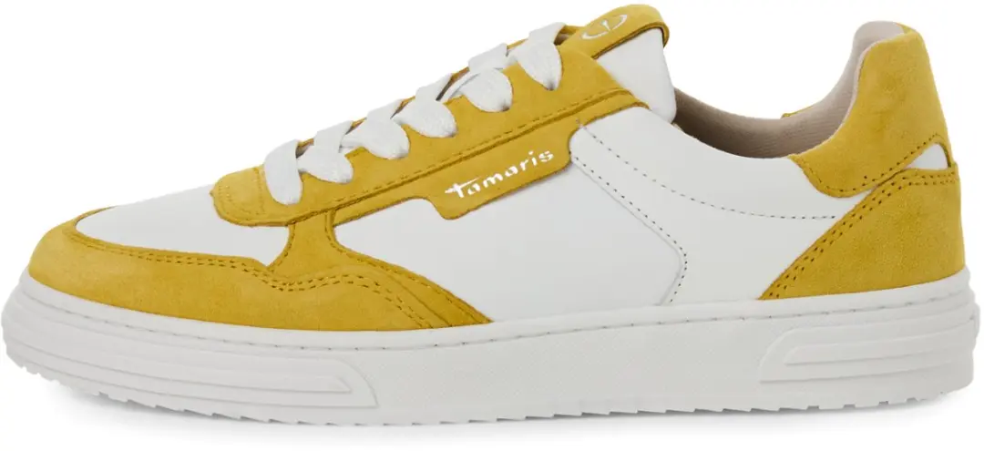 Tamaris 1-23617-42 600 Dames Lage Sneaker Damesschoenen M2361742 Wit / Geel