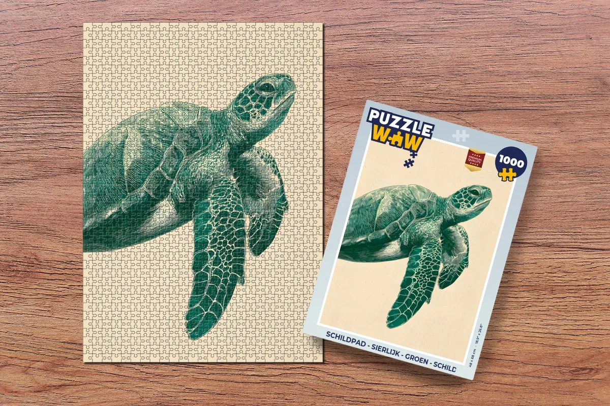 PuzzleWow Schildpad Legpuzzel 1000 Stuks - MPN 8721406833734