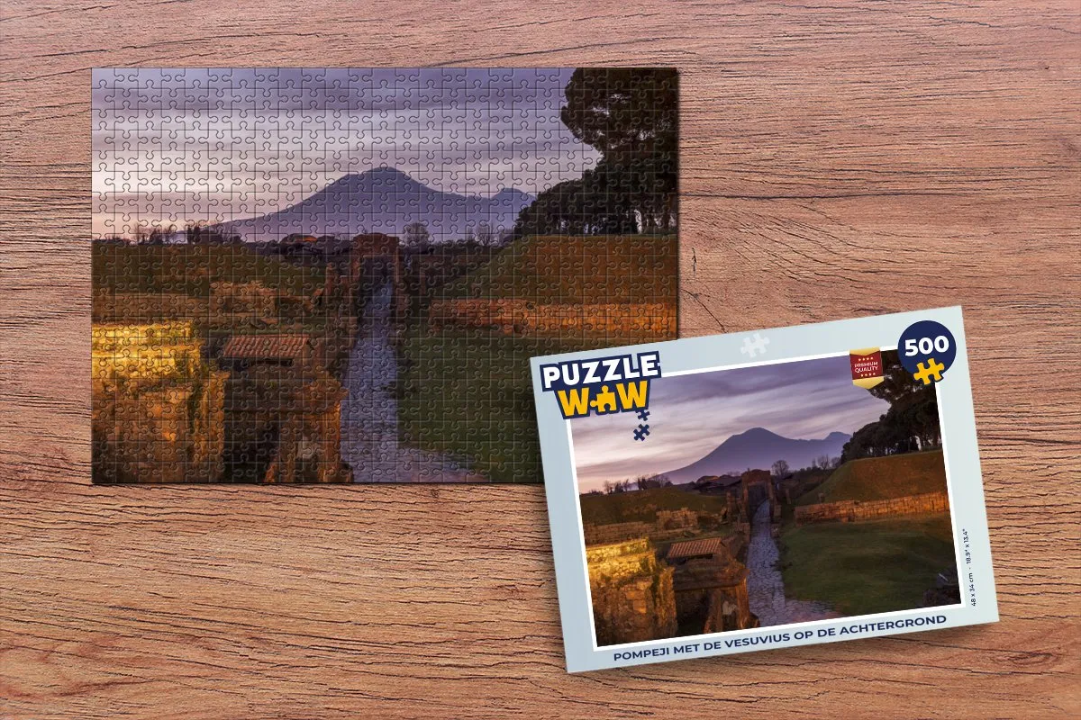 PuzzleWow Pompeji Legpuzzel 500 Stuks - Multicolor
