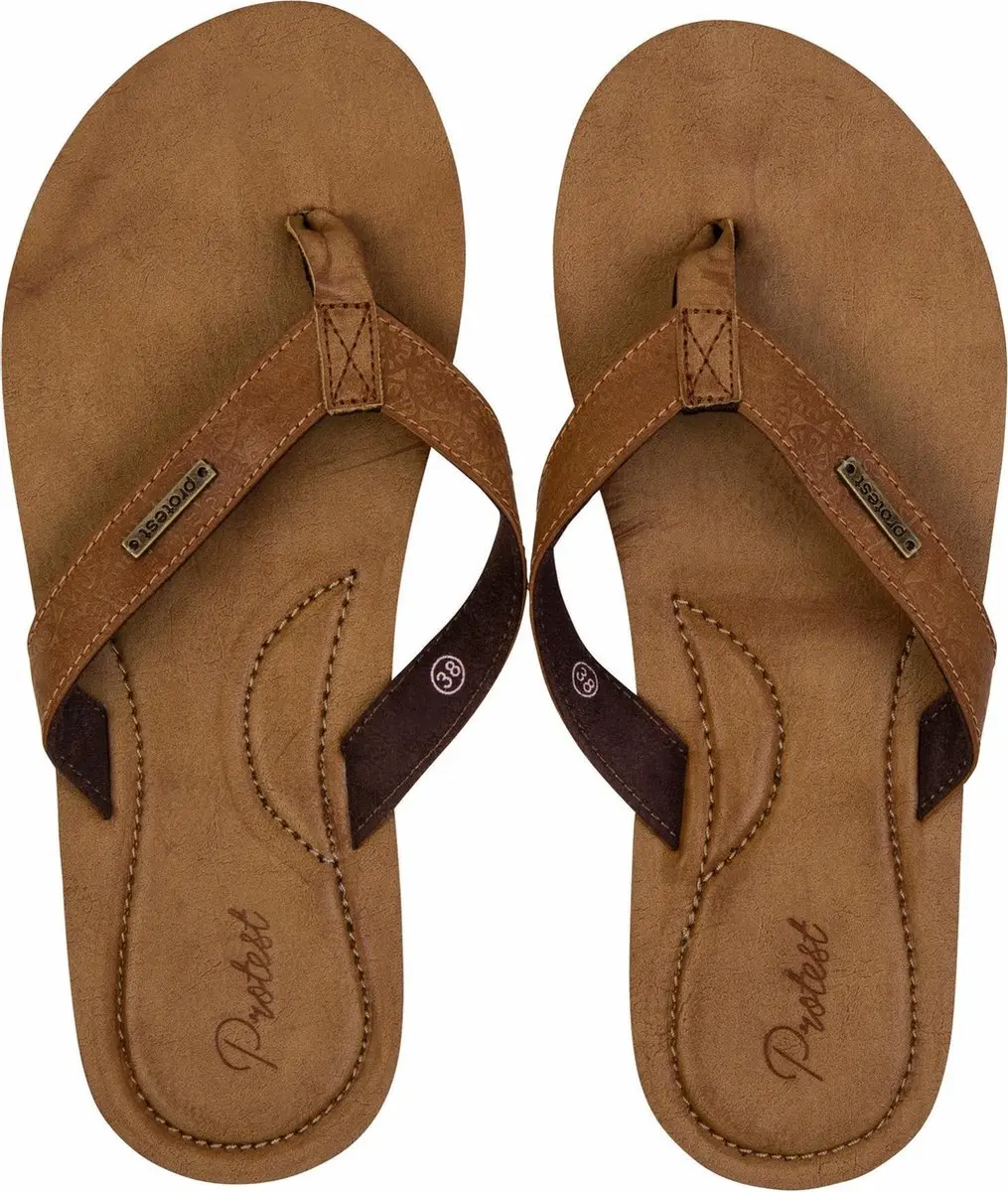 Protest Cowsby Teenslipper Kunstleer - Coconut