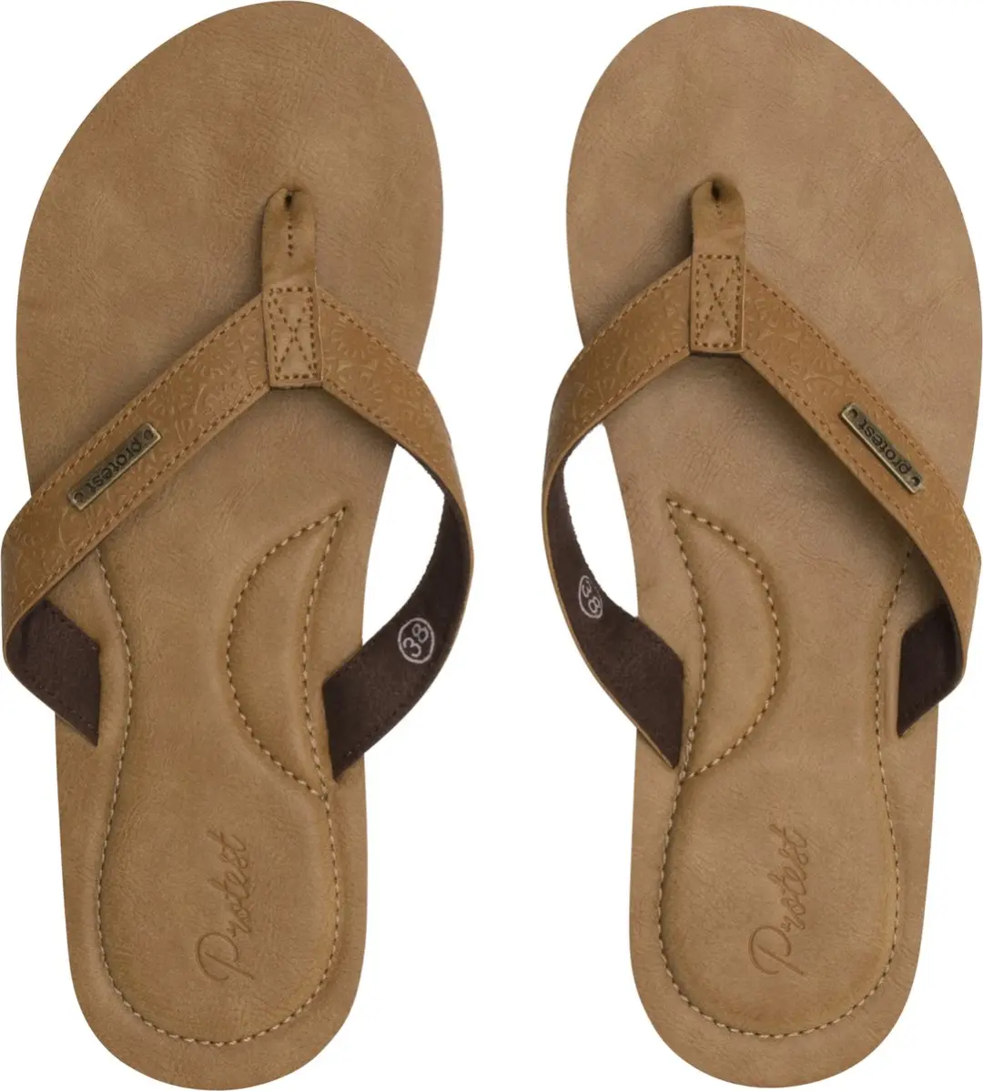 Protest Cowsby Teenslipper Kunstleer - Coconut