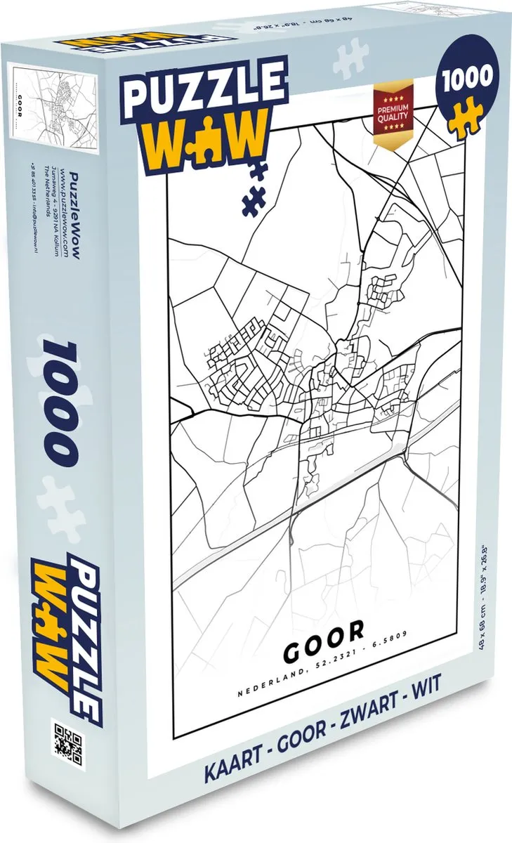 PuzzleWow Goor Legpuzzel 1000 Stuks - Multicolor