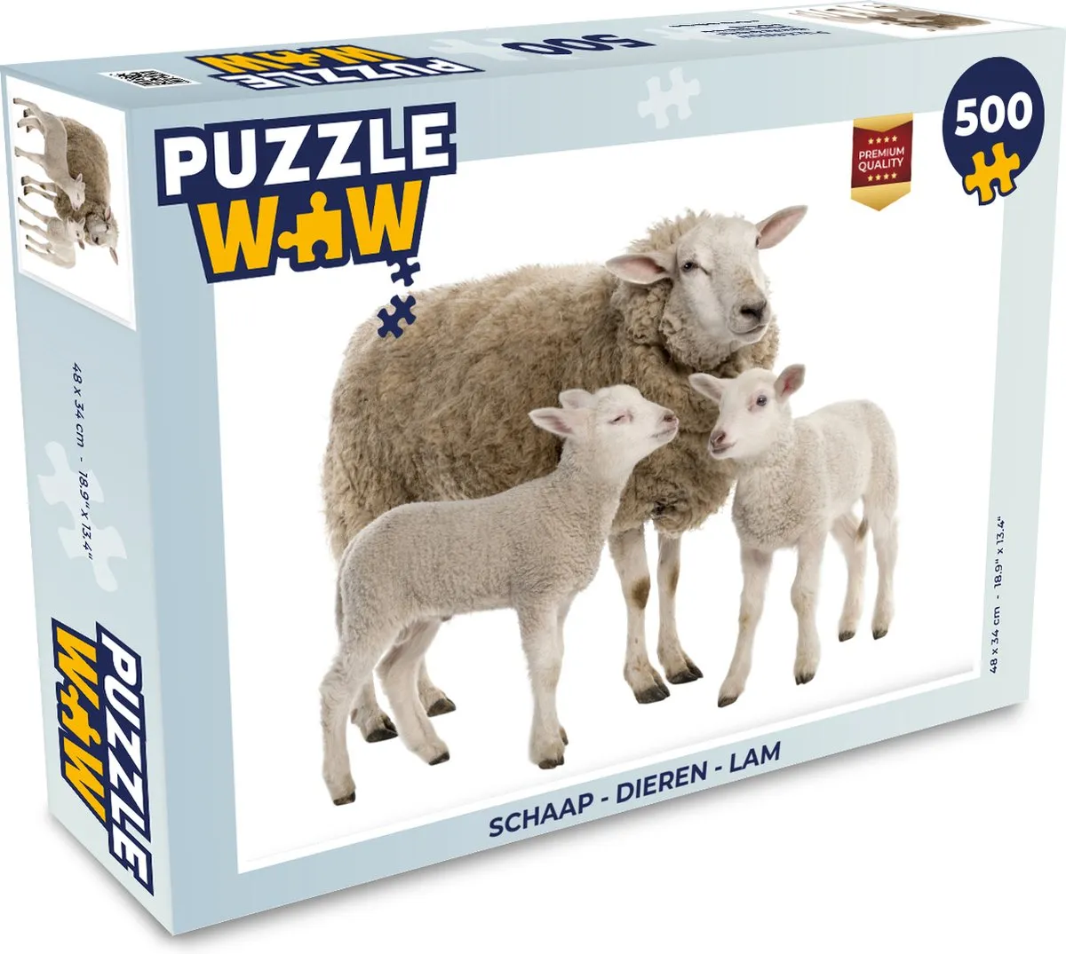 PuzzleWow Lam Legpuzzel 500 Stuks - Multicolor